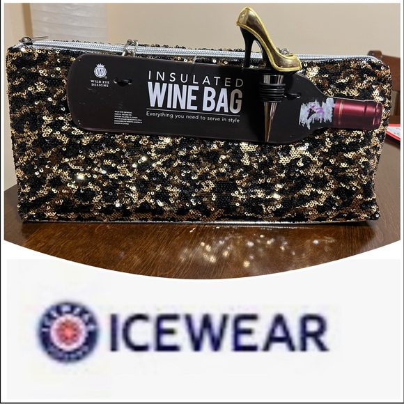 ICE WEAR Insulated Wine Sequined Clutch Bag - Picture 2 of 12
